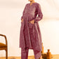 Janasya Dark Cotton Ethnic Motifs A-Line Kurta Set | Swadesiicart