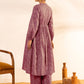 Janasya Dark Cotton Ethnic Motifs A-Line Kurta Set | Swadesiicart