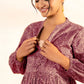 Janasya Dark Cotton Ethnic Motifs A-Line Kurta Set | Swadesiicart