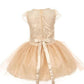 Asmaani Baby Girl's Gold Color Satin A-Line Frock (AS-DRESS-22132)