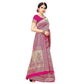 Vamika Pink Banarasi Jacquard Weaving Saree | Swadesiicart