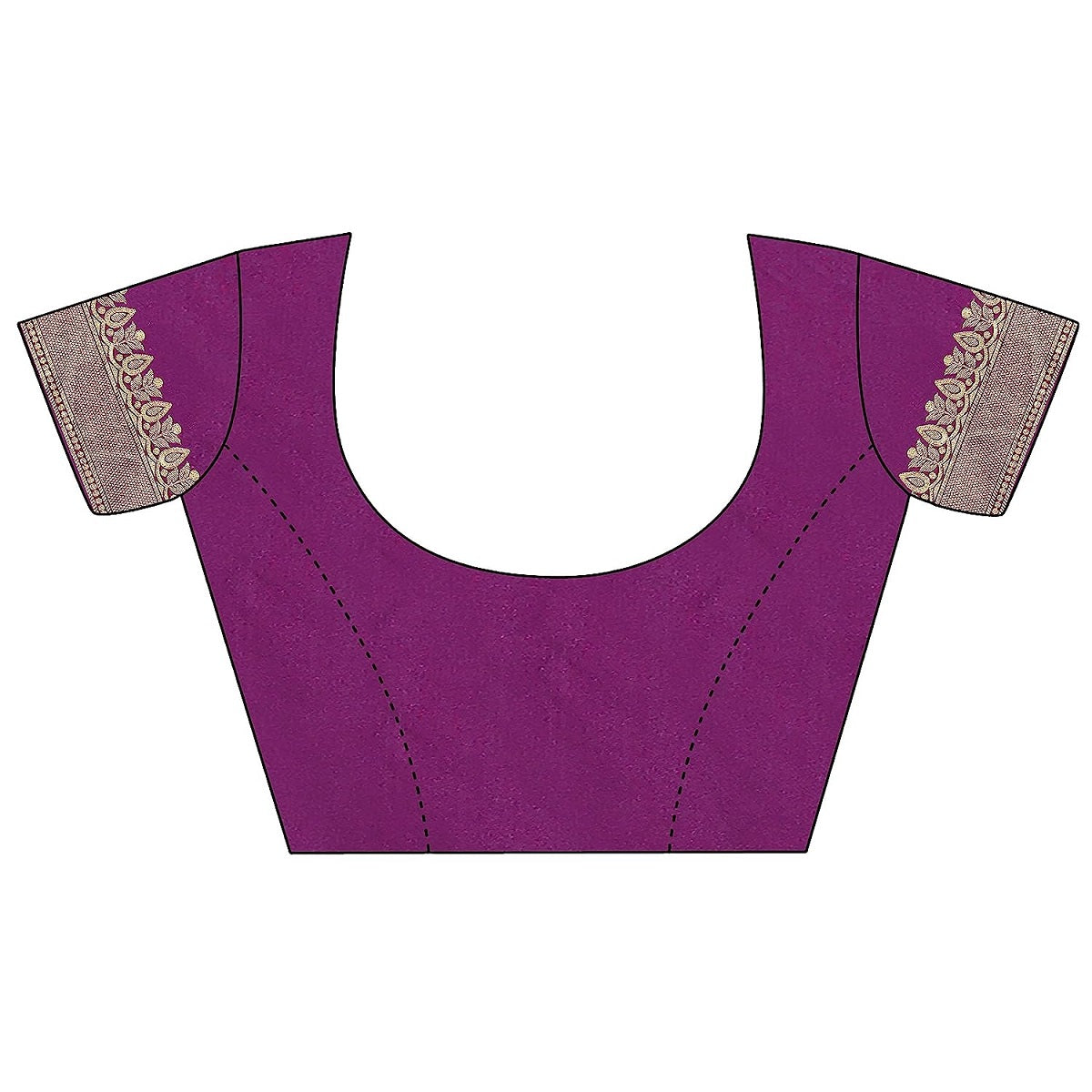 Vamika Purple Banarasi Jacquard Weaving Saree | Swadesiicart