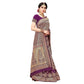 Vamika Purple Banarasi Jacquard Weaving Saree | Swadesiicart