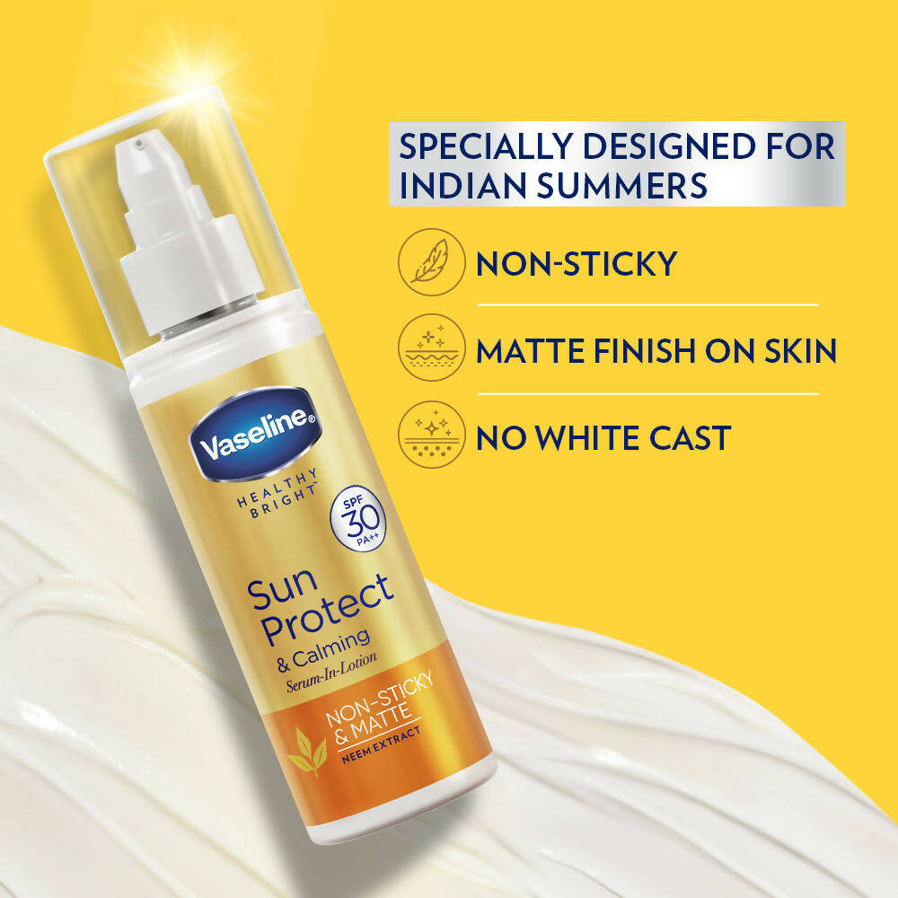 Vaseline Sun Protect & Calming Serum in Lotion with SPF 30 - Swadesiicart