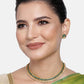 Gold-Polished Traditional Green Choker Necklace Jewellery Set For Women/Girls - Wahe Jewels - Swadesiicart
