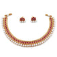 Gold-Polished Traditional Pink Choker Necklace Jewellery Set For Women/Girls - Wahe Jewels - Swadesiicart