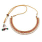 Gold-Polished Traditional Pink Choker Necklace Jewellery Set For Women/Girls - Wahe Jewels - Swadesiicart