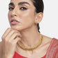 Gold-Polished Traditional Stylish Golden Necklace with Earrings for Women & Girls - Wahe Jewels - Swadesiicart