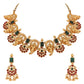 Gold-Polished Traditional Temple Choker Necklace Jewellery With Earrings Set for Women/Girls - Wahe Jewels - Swadesiicart
