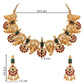 Gold-Polished Traditional Temple Choker Necklace Jewellery With Earrings Set for Women/Girls - Wahe Jewels - Swadesiicart