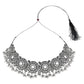 Navratri Ethnic Silver Oxidized Traditional Afghani Choker Necklace Jewellery Set for Women - Wahe Jewels - Swadesiicart