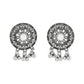 Navratri Ethnic Silver Oxidized Traditional Afghani Choker Necklace Jewellery Set for Women - Wahe Jewels - Swadesiicart