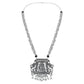 Navratri Ethnic Silver Oxidised Radha Krisha Long Necklace Jewellery With Jhumka Earrings Set For Women/Girls - Wahe Jewels - Swadesiicart
