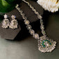 Navratri Ethnic Silver Oxidised Ghungroo Long Necklace Jewellery With Jhumka Earrings Set For Women/Girls - Wahe Jewels - Swadesiicart