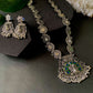 Navratri Ethnic Silver Oxidised Ghungroo Long Necklace Jewellery With Jhumka Earrings Set For Women/Girls - Wahe Jewels - Swadesiicart