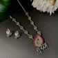 Oxidized Silver plating necklace set - Wahe Jewels - Swadesiicart