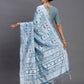Shree Shyam Fashion Linen Cotton Sky Blue Saree
