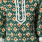 Myshka Women's Cotton Printed Co-ord set in Green Color - Swadesiicart