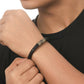 NVR Men's Black Leather Bracelet - NR Retail-NVR