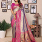 Aastha Fashion Purple Tissue Silk Weaving Saree