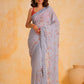Vamsee Riva Grey Georgette Saree - Swadesiicart