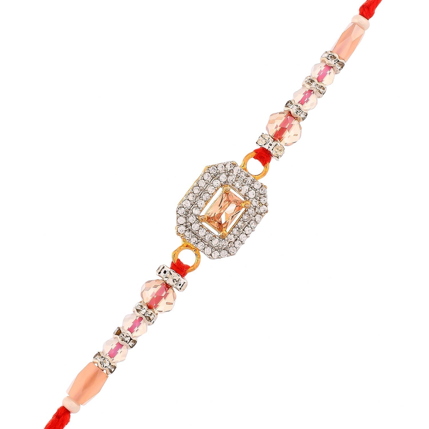 trueBrowns X Voylla Men's Designer American Diamond Beaded Thread Rakhi For Brother | Swadesiicart