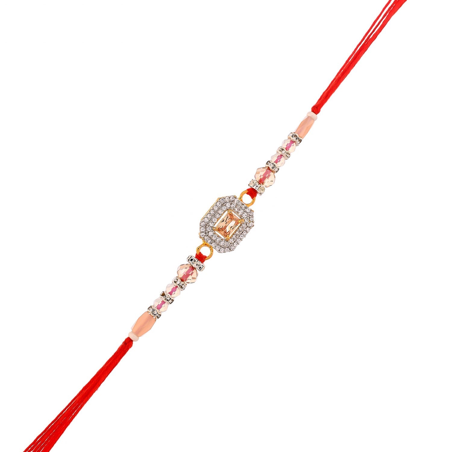 trueBrowns X Voylla Men's Designer American Diamond Beaded Thread Rakhi For Brother | Swadesiicart