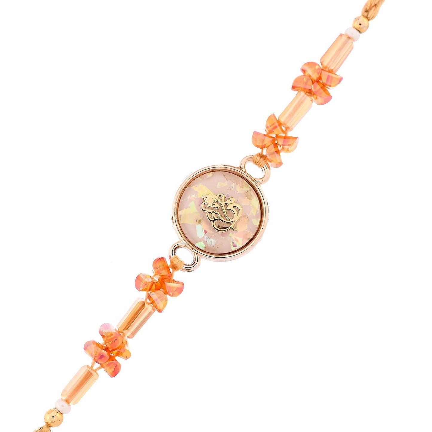 trueBrowns X Voylla Men's Bejewelled Om Thread Rakhi For Brother | Swadesiicart