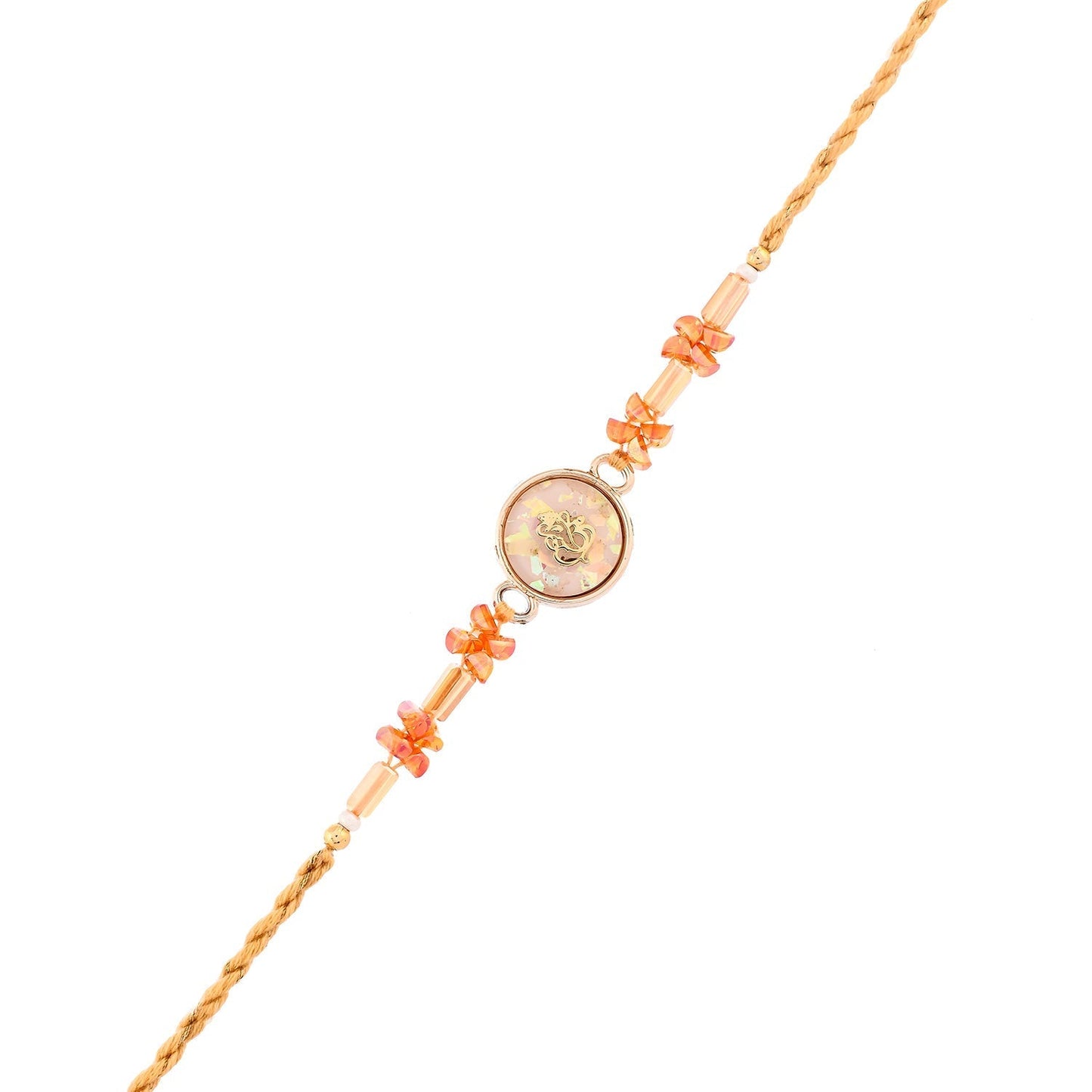 trueBrowns X Voylla Men's Bejewelled Om Thread Rakhi For Brother | Swadesiicart