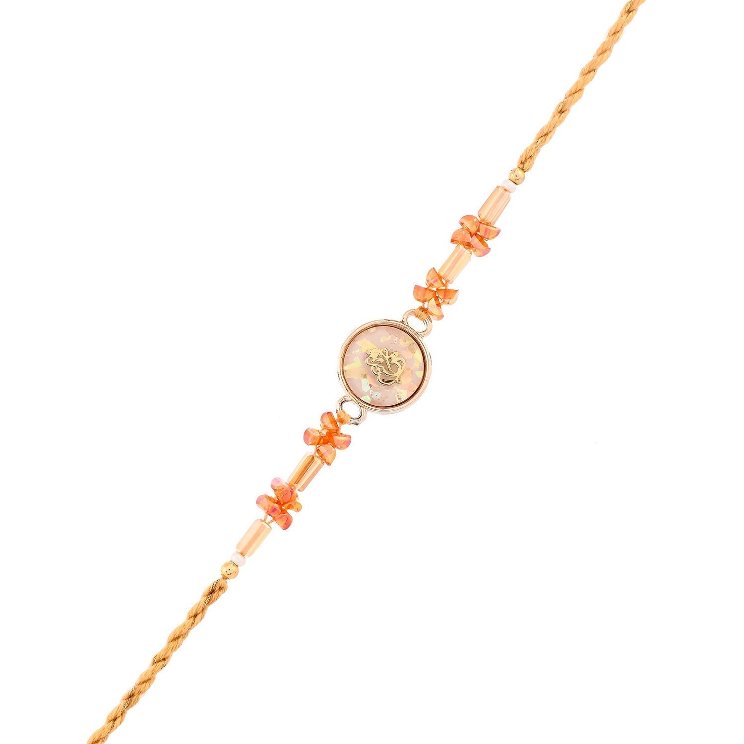 trueBrowns X Voylla Men's Bejewelled Om Thread Rakhi For Brother | Swadesiicart