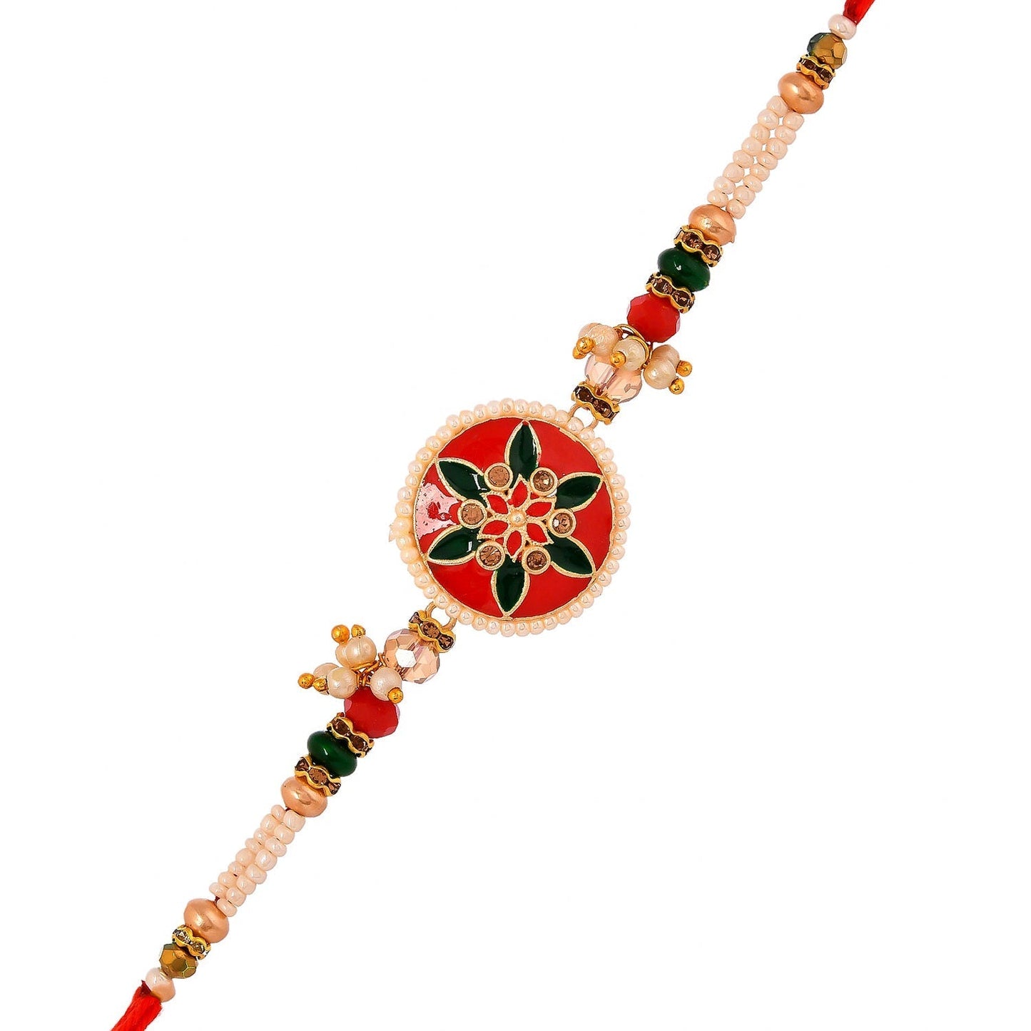 trueBrowns X Voylla Bejewelled And Beaded Men's Thread Rakhi For Brother | Swadesiicart