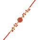 trueBrowns X Voylla Men's Red Enamelled White Pearls Thread Rakhi For Brother | Swadesiicart