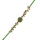 trueBrowns X Voylla Men's Green Enamelled White Pearls Thread Rakhi For Brother | Swadesiicart