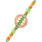 trueBrowns X Voylla Men's Green Thread Traditional Design White Pearls Rakhi For Brother | Swadesiicart