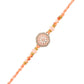 trueBrowns X Voylla Men's Orange Thread Traditional Design White Pearls Rakhi For Brother | Swadesiicart