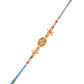 trueBrowns X Voylla Men's Colourful Thread Traditional Design White Pearls Rakhi For Brother | Swadesiicart