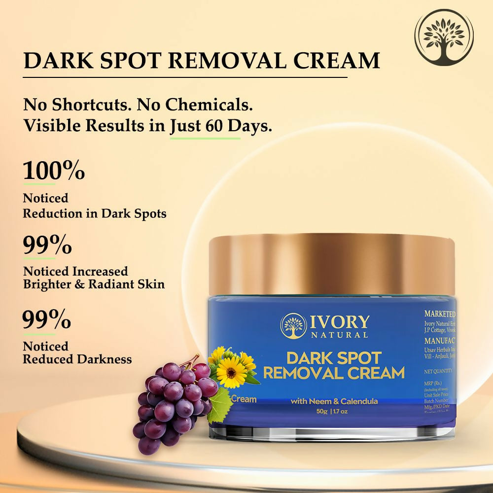 Ivory Natural Dark Spot Removal Face Cream For Dark Spots And Achieve A Glowing Tone | Swadesiicart