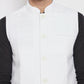 Even Apparels White Cotton Men Woven Nehru Jacket | Swadesiicart