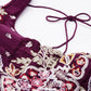 House of Panchhi Burgundy Georgette Sequins and thread embroidery Lehenga choli & Dupatta | Swadesiicart