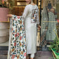 The52 Off White Women's Gorgeous Embroidered Viscose Chanderi Fabric Straight Kurta Pant with Dupatta Set - Swadesiicart