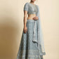 Jyoti Fashion Mesmerizing Grey Faux Georgette 3MM Sequins with Thread & Jari Embroidery Lehenga Choli with Dupatta | Swadesiicart