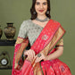 Lorenvalley Fashion Peach Patola Silk Woven Design Zari Meenakari Weaving Saree - Swadesiicart