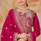 Anaita Rani Pink Vichitra Silk Readymade Suit with Embroidery & Lace Work