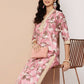 Ahalyaa Women's Traditional wear Kurta Set - Pink | Swadesiicart