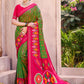 Anaita Mehendi Silk Saree With Blouse Piece