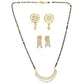 AanyaCentric Gold-Polished Mangalsutra with Pendant, 2 Pair Earrings