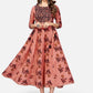 NOZ2TOZ Women's Printed & Hand Work Anarkali Cotton Brown Kurta (1Pc) - Noz2Toz