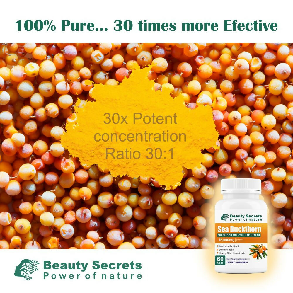 Beauty Secrets Himalayan Sea Buckthorn Capsules - Swadesiicart