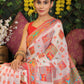 Shree Shyam Fashion Linen Cotton White Saree