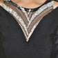 Amodini Designer Studio Net Neck Black Sleeveless Padded Blouse